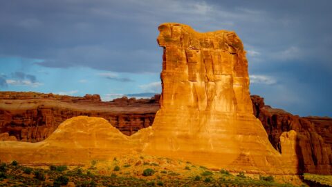 Sheep Rock In Arches National Park, Moab, UT