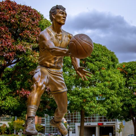 Statue Of The Best Passer In NBA History, John Stockton Statue In Salt Lake City, UT