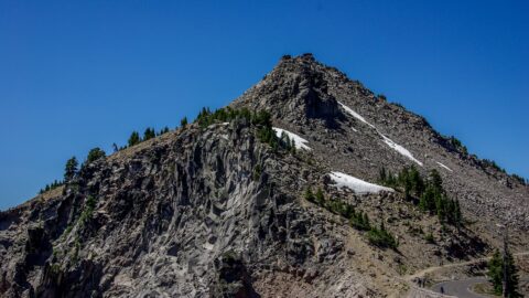 Watchman Observation Station On West Side Of Crater Lake, OR
