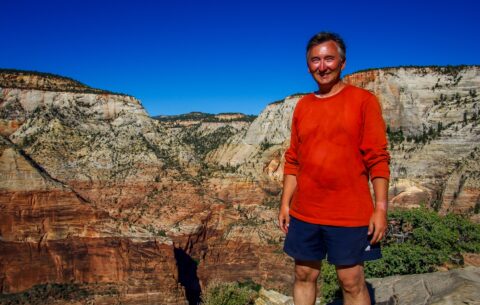 rrasha On Top Of Angels Landing In Zion National Park, UT