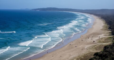 Beach Near Cape Byron Lighthouse, QLD, Australia