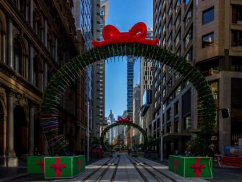 Christmas Decoration On Streets Of Sydney, NSW, Australia