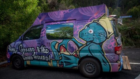 Colorful Van On The Parking Near Silverband Falls, Grampians National Park, VIC, Australia