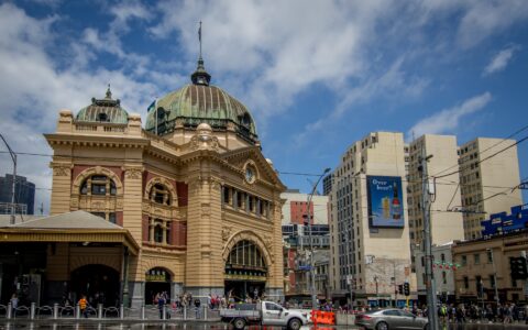 Finders Street Railway Station In Melbourne, VIC, Australia