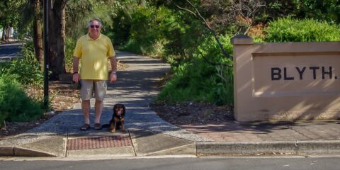 Gabika And Floki On Warm December Walk In Adelaide, SA, Australia