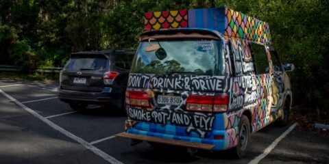 I Was Driving Subaru Forester, Parking At Silverband Falls Trailhead, Grampians National Park, VIC, Australia