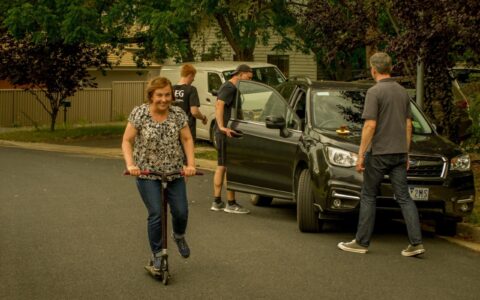It Is Fun To Ride Scooter, Ognjenka In Canberra, ACT, Australia