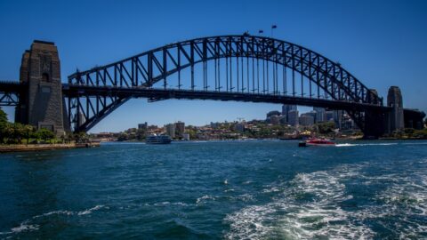 Look From The Boat At Harbour Bridge, Sydney, NSW, Australia