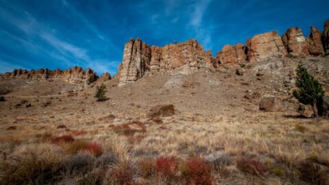 Look From The Road At Clarno Unit, John Day Fossil Beds National Monument, OR