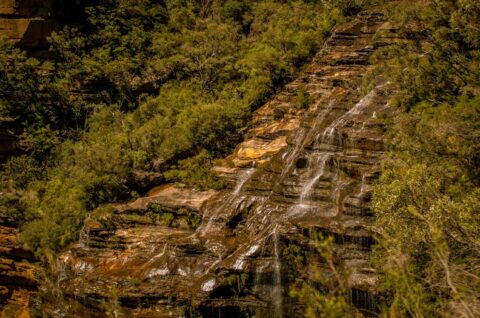 Lower Section Of Wentworth Falls, Blue Mountains, NSW, Australia
