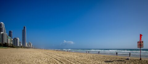 No Swimming, Surfers Paradise, Gold Coast, QLD, Australia