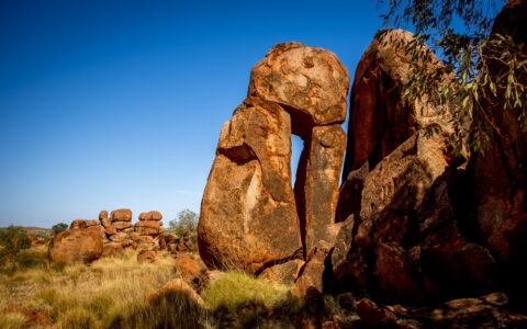 Stone Formation In Karlu Karlu, The Devils Marbles, NT, Aboriginal People’s Sacred Land In Central Australia