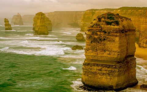Rainy Day Scenery At “12 Apostles” On Great Ocean Road, VIC Australia