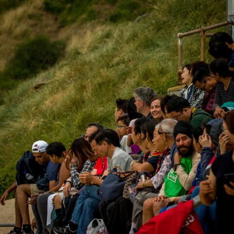 Ranko And Ognjenka In The Crowd Waiting For Penguin Parade, Phillip Island,VIC, Australia