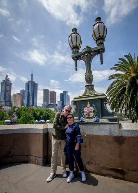 Ranko And Ognjenka On Princes Bridge, Melbourne, VIC, Australia