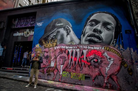 Ranko In Front Of Culture King In Hoister Lane, Melbourne, VIC, Australia