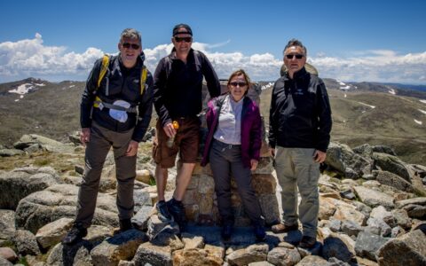 Ranko, Milosh, Ognjenka & rrasha On The Top Of Australian Alps, Thredbo, NSW, Australia