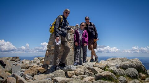 Ranko, Ognjenka And Milosh On Top Of Mount Kozhushko (2228m), Australian Alps, NSW, Australia