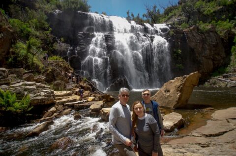Ranko, Ognjenka And rrasha At MacKenzie Falls In Grampians National Park, VIC, Australia