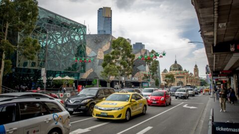Ranko On Flanders Street Across Ian Potter Centre, Melbourne, VIC, Australia
