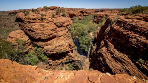 Rim Trail Is Across The Canyon In Watarrka National Park (Kings Canyon), NT, Australia