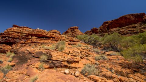 Rock Formations Similar To Utah In Watarrka National Park (Kings Canyon), NT, Australia