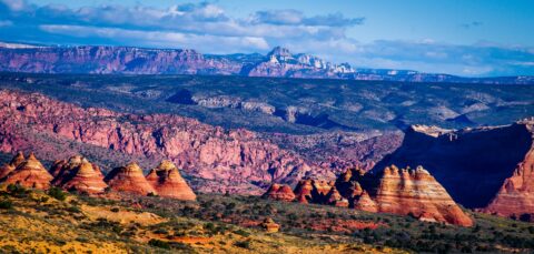 Panoramic View Towards Teepees And White Pocket In The Distance From South Coyote Buttes, AZ