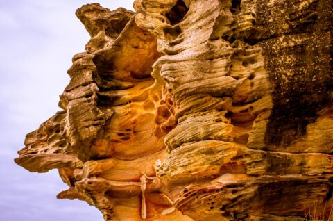 Strange Rock Formation On The Trail Between Bondi And Bronte Beach, Sydney, NSW, Australia