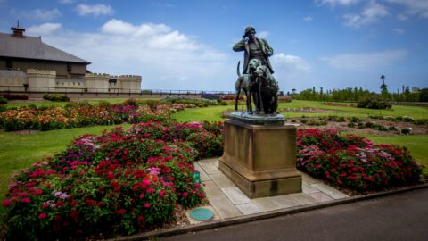 Statue In Royal Botanic Gardens Near Sydney Conservatorium Of Music, Sydney, NSW, Australia