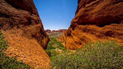 Steep Way Down From 2nd Lookout On The Valley Of The Winds Trail, Kata Tjuta, NT, Australia