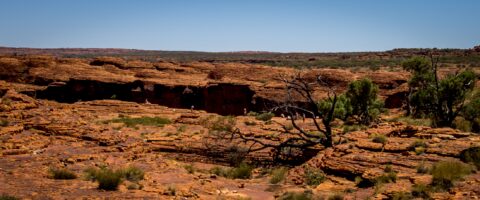 Visitors On The Edge Of Canyon, Watarrka National Park (Kings Canyon), NT, Australia