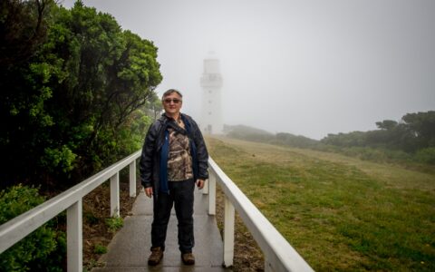 rrasha In Front Of Cape Otway Lighthouse, Great Ocean Road, VIC Australia
