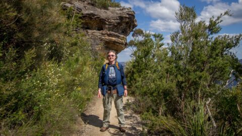 rrasha On The Trail Near Three Sisters, Blue Mountains, NSW, Australia