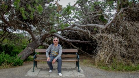 rrasha, Temporary Live Sculpture On Granite Island,Victor Harbour, SA, Australia