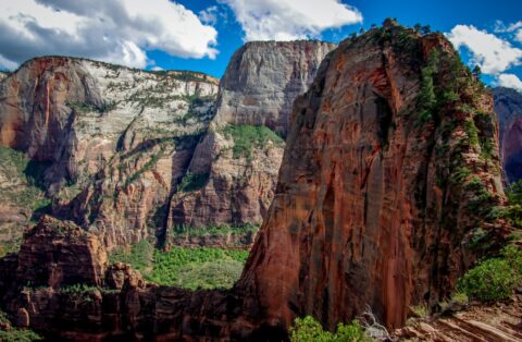 Angels Landing And The Organ In Zion National Park, UT
