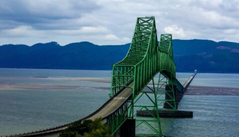 Astoria-Megler Bridge On Columbia River Mouth, OR