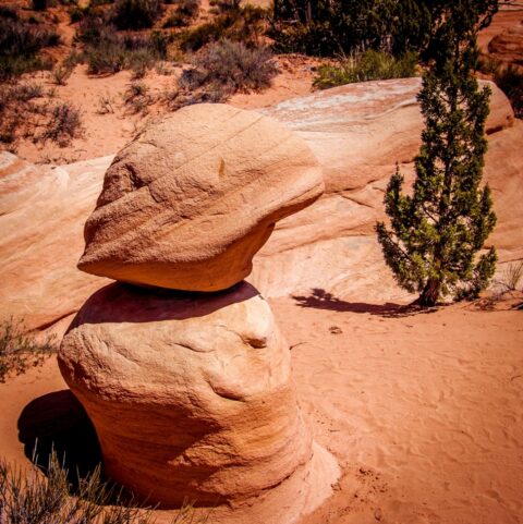 Balanced Rock In Devils Garden, Grand Staircase Escalante National Monument, UT