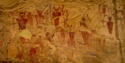 Detail In Sego Canyon Rock Art, Some 45 minutes drive North-East Of Moab, UT