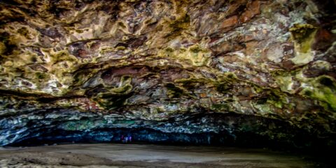 Entrance To Manini-holo Dry Cave, North Shore of Kauai Island, HI