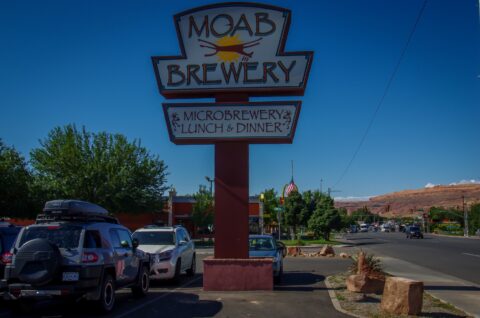 FJ In Front Of Moab Brewery In Moab, UT