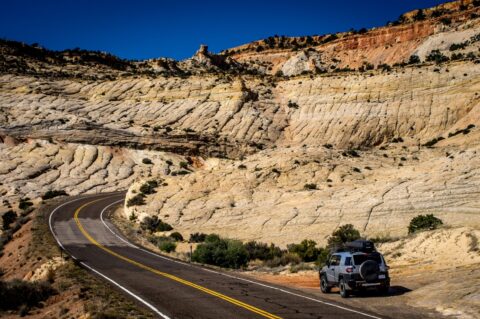FJ on Scenic Byway 12 In Grand Staircase Escalante National Monument, UT