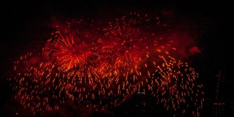 Fireworks On BC Day, Vancouver, BC