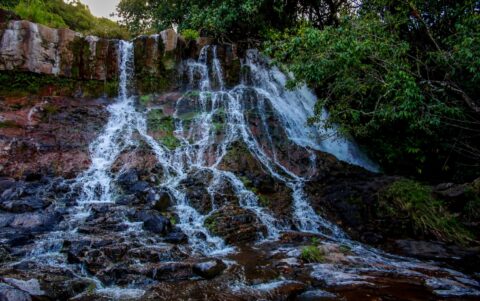 Ho’opi’i Falls,In Interior of Kapa’a, East side of Kauai Island, HI