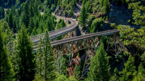 Keddie WYE Bridge, Feather River Canyon Along Highway 89, CA