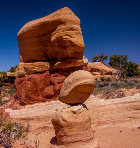 Like Father And Menace Kid In Devils Garden, Grand Staircase Escalante National Monument, UT