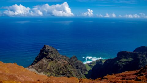 Look From Nu’alolo Vista In Kokee State Park, West Coast Of Kauai Island, HI
