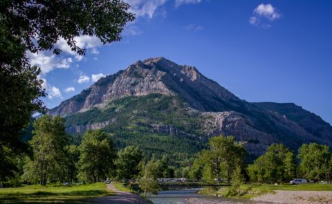 Mount Crandell In Waterton National Park, AB