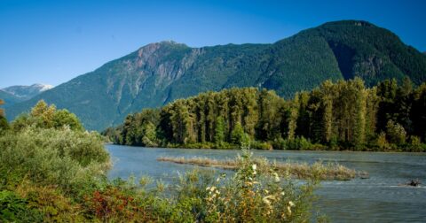 Mount Pootlass Across Bella Coola River, Bella Coola, BC