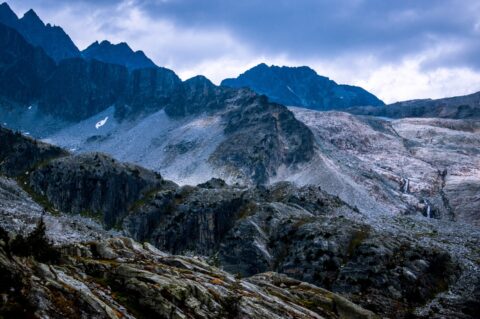 Mountainside View From The End Of Hermit Trail, Glacier National Park, BC