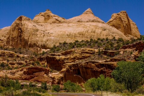 Navajo Dome Along Scenic Highway 24 In Capitol Reef National Park, UT